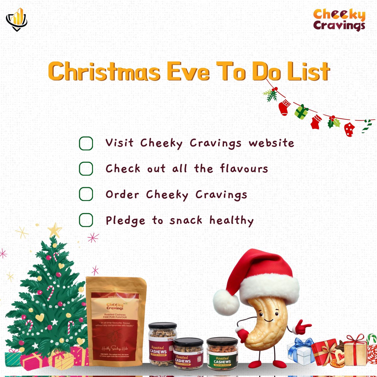 QualyticsC's tweet photo. It's Christmas Eve and time to feeling festive with Cheeky Cravings roasted cashews! These are the perfect snack for the holidays, and they're 23% off right now.
#CheekyCravings #Cashews #ChristmasEve #FestiveSnack #23PercentOff #ChristmasTreat #DeliveredAtYourDoorstep #delhi https://t.co/TPfdtpSCOB