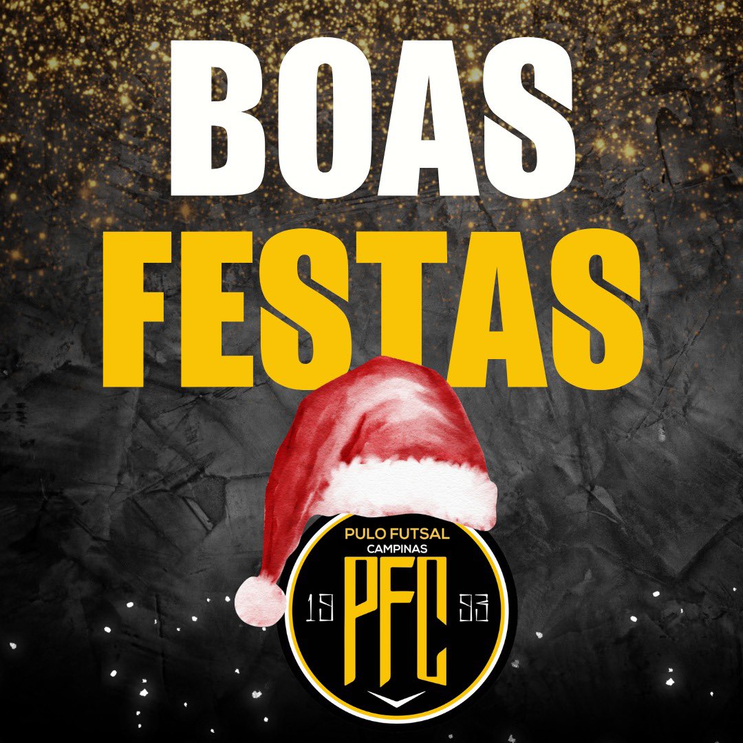 PuloCampinas's tweet photo. O Pulo F. Campinas deseja para todos os seus torcedores, colaboradores e patrocinadores, boas festas! 🟡⚫️

Que todos tenham um feliz Natal e um próspero ano novo. Com muita alegria em família, saúde, paz e boas energias. Agradecemos a parceria por mais uma temporada. 🎄✨ https://t.co/gNYh8afydF