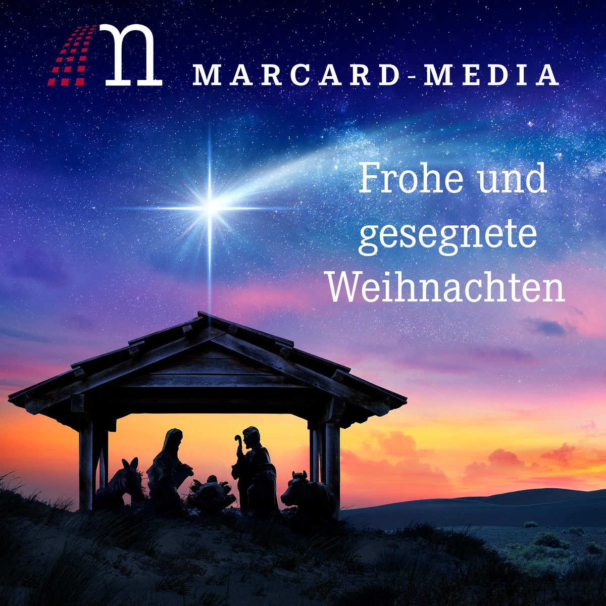 marcardmedia's tweet photo. Wir wünschen allen unseren Kunden, Partnern und Freunden frohe Weihnachten. Vor über 2000 Jahren begann die Geschichte mit einem kleinen Kind im Stall und bis heute berührt sie viele Menschen auf der ganzen Welt! Frohe Weihnachten! #merrychristmas #weihnachten https://t.co/gUWdjnZbi4