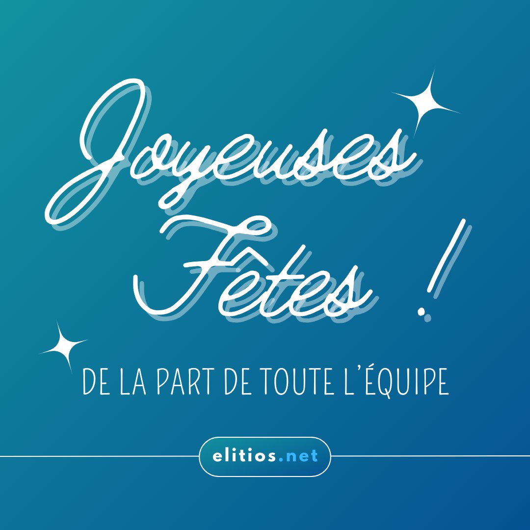 ElitiosGroup's tweet photo. Toute l'équipe Elitios vous souhaite de bonnes fêtes de fin d'année 2023 ! 🥳 https://t.co/WGJ3Skp1Ac