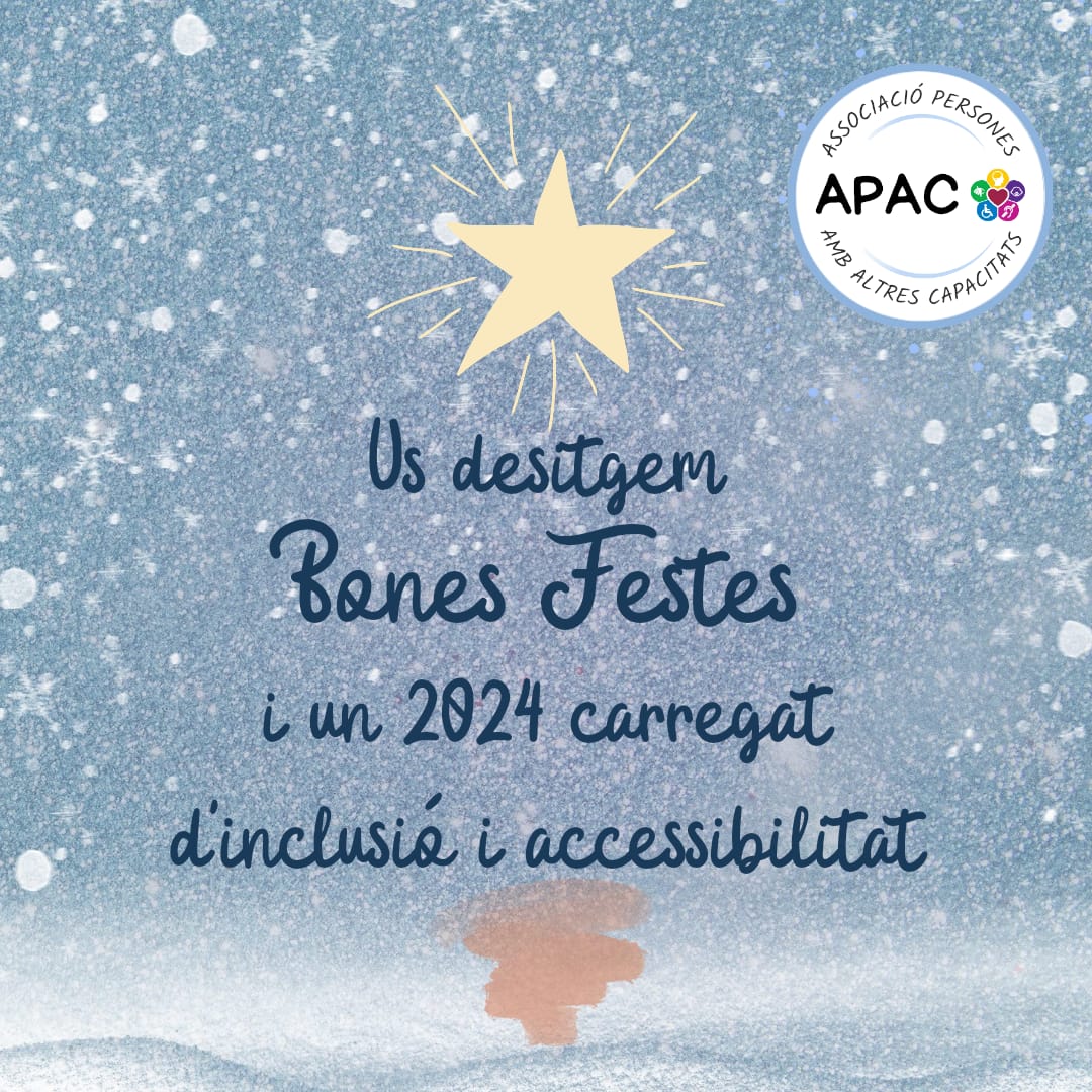Molt bones festes🌲⭐️ Per un 2024 sense cap vulneració de drets i 100% accesible!