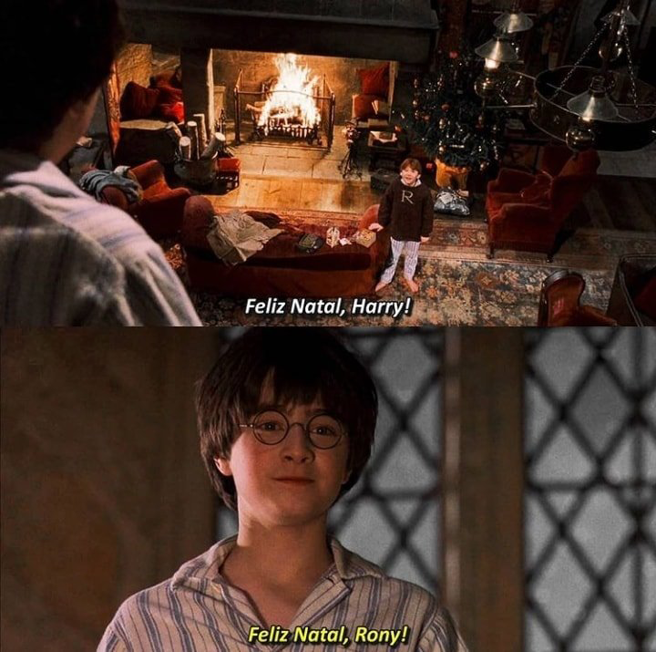 Se você começar a assistir Harry Potter e a Pedra Filosofal hoje às 22h32min59s, o Rony falará Feliz Natal pro Harry exaramente 00h. Feliz Natal, amigos!