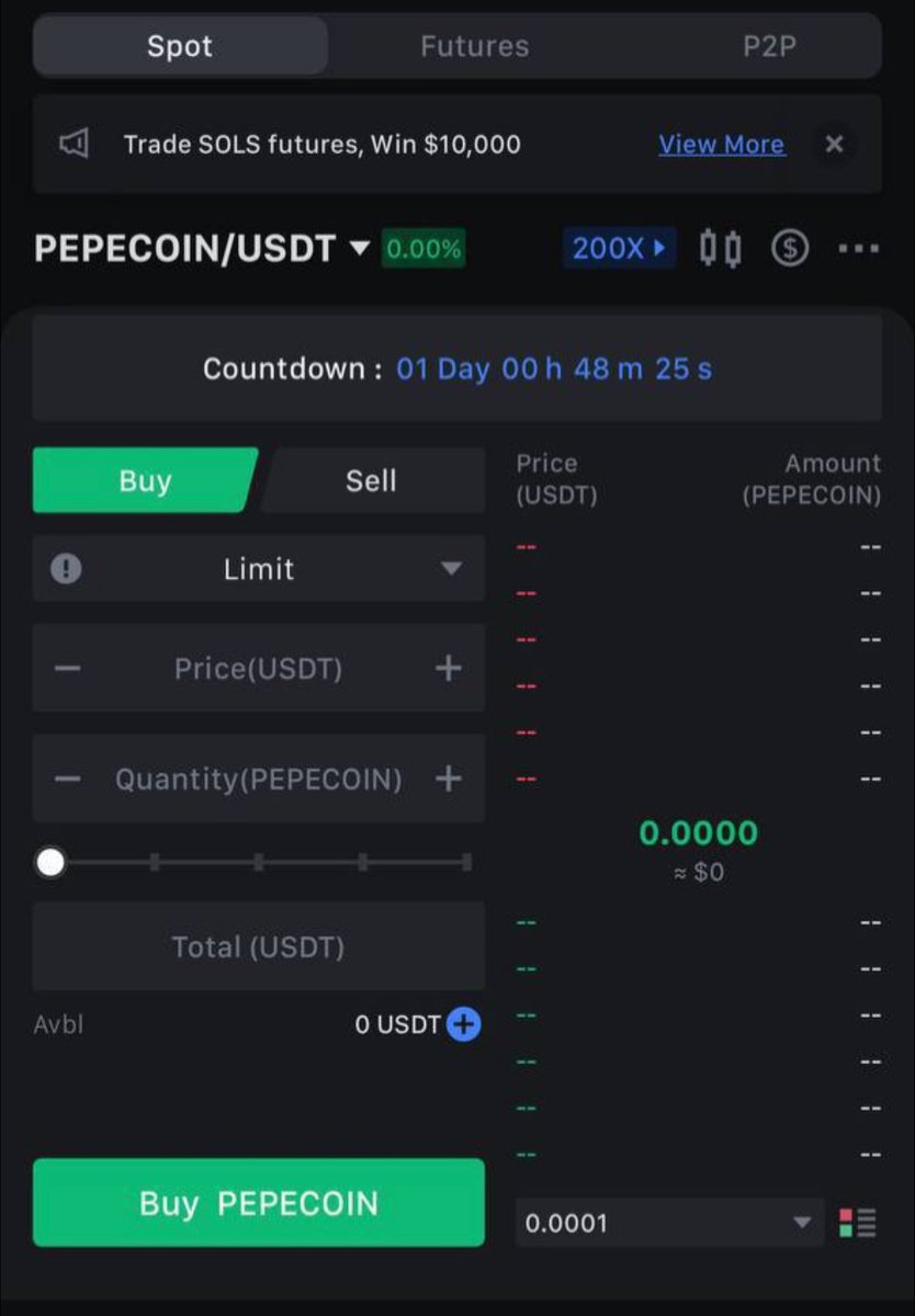 I wouldn’t want to be on the wrong side of history as momentum picks up. 

This is not about 1 listing event. 

This is about momentum driving to be the greatest memecoin in existence. 

Shoutout to <a href="/MEXC_Official/">MEXC</a> for the collab and listing 🐸

IMAGINE FADING 📈

<a href="/pepecoins/">Pepecoin</a>