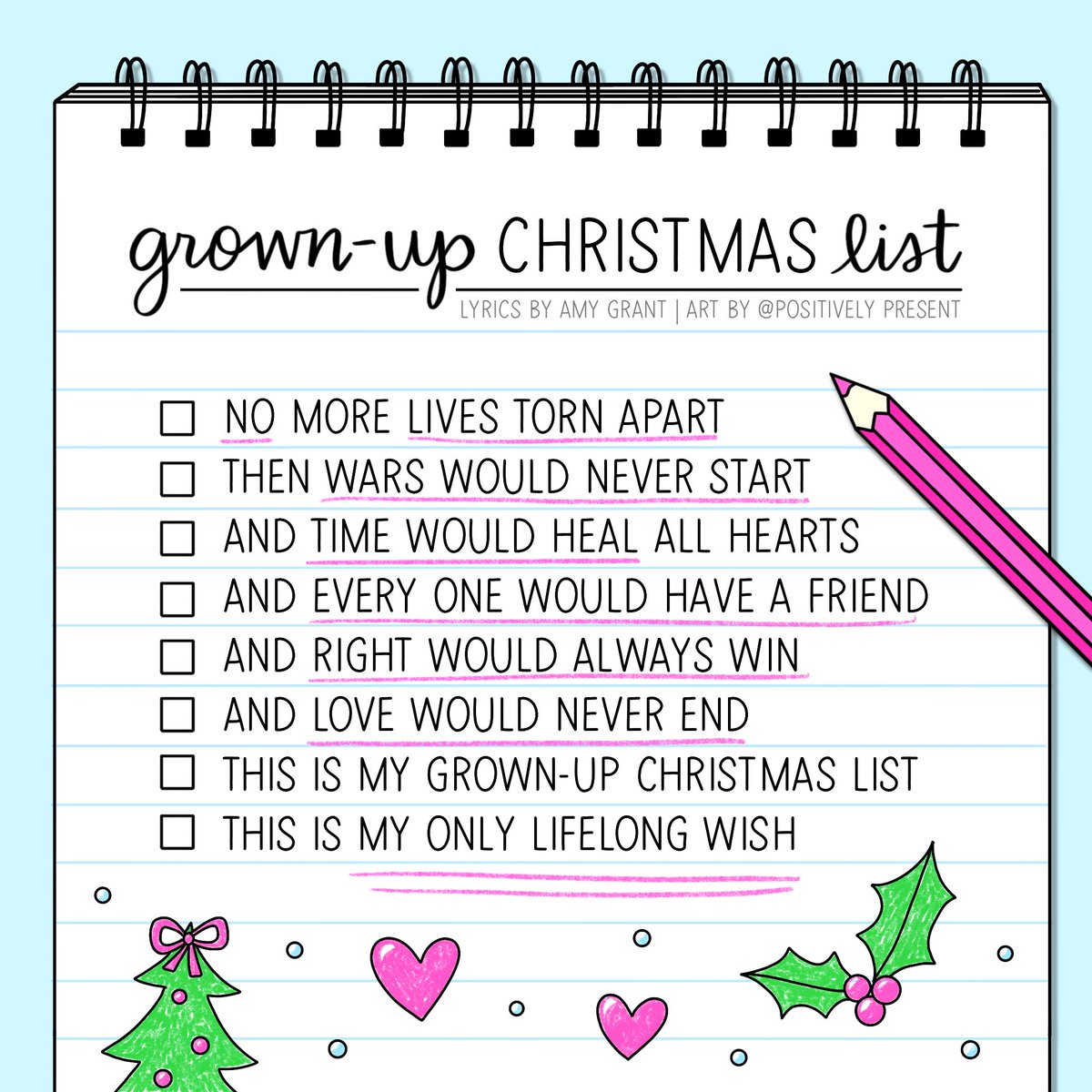 My wish list… 📝