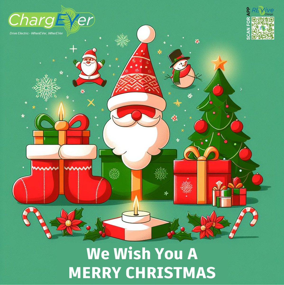 chargever's tweet photo. ChargEVer wishes you a Merry Christmas ! May the   Santa Claus of life get you the most exciting gifts ! Drive your EV worry-free using our network of reliable EV chargers and meet and greet your loved ones this holiday season. Download REVive Charge App now ! https://t.co/lOE9OaFcmu