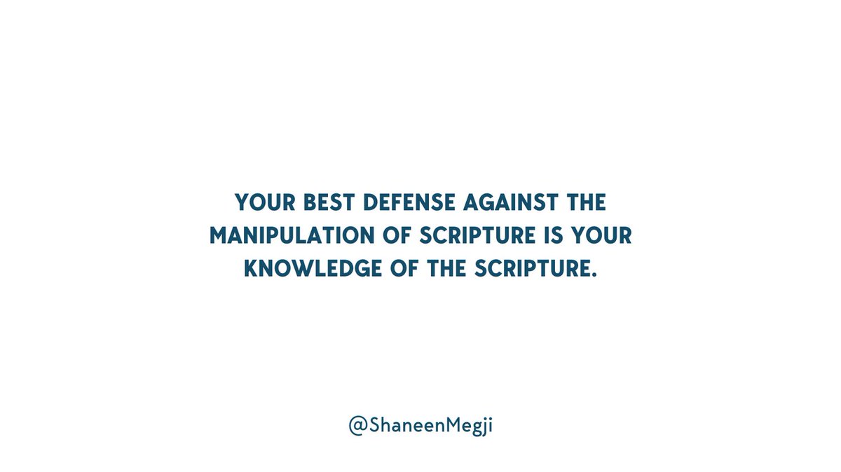 ShaneenMegji's tweet photo. It is essential that you have a good footing in the scripture so that you can hold the narcissist's point of view against the truth. 

#toxicityisnotyourdestiny #covertnarcissisticabuse #covertnarcissism #navigatingnarcissism #toxicchristianleaders #healingfromnarcissisticabuse https://t.co/HviOOhfd0V