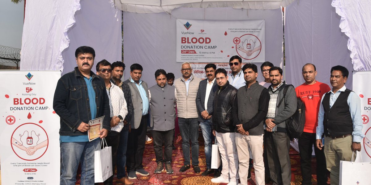 Nitin_vuenow's tweet image. Heartfelt gratitude to everyone making our #BloodDonationCamp a huge success on #5thRaisingDay of #VueNow! 🎂🌐 Selfless contributions have made a significant impact &amp;amp; spreading spirit of giving. Special thanks for inspiring &amp;amp; accompanying us in this journey. #VueNowRaisingDay