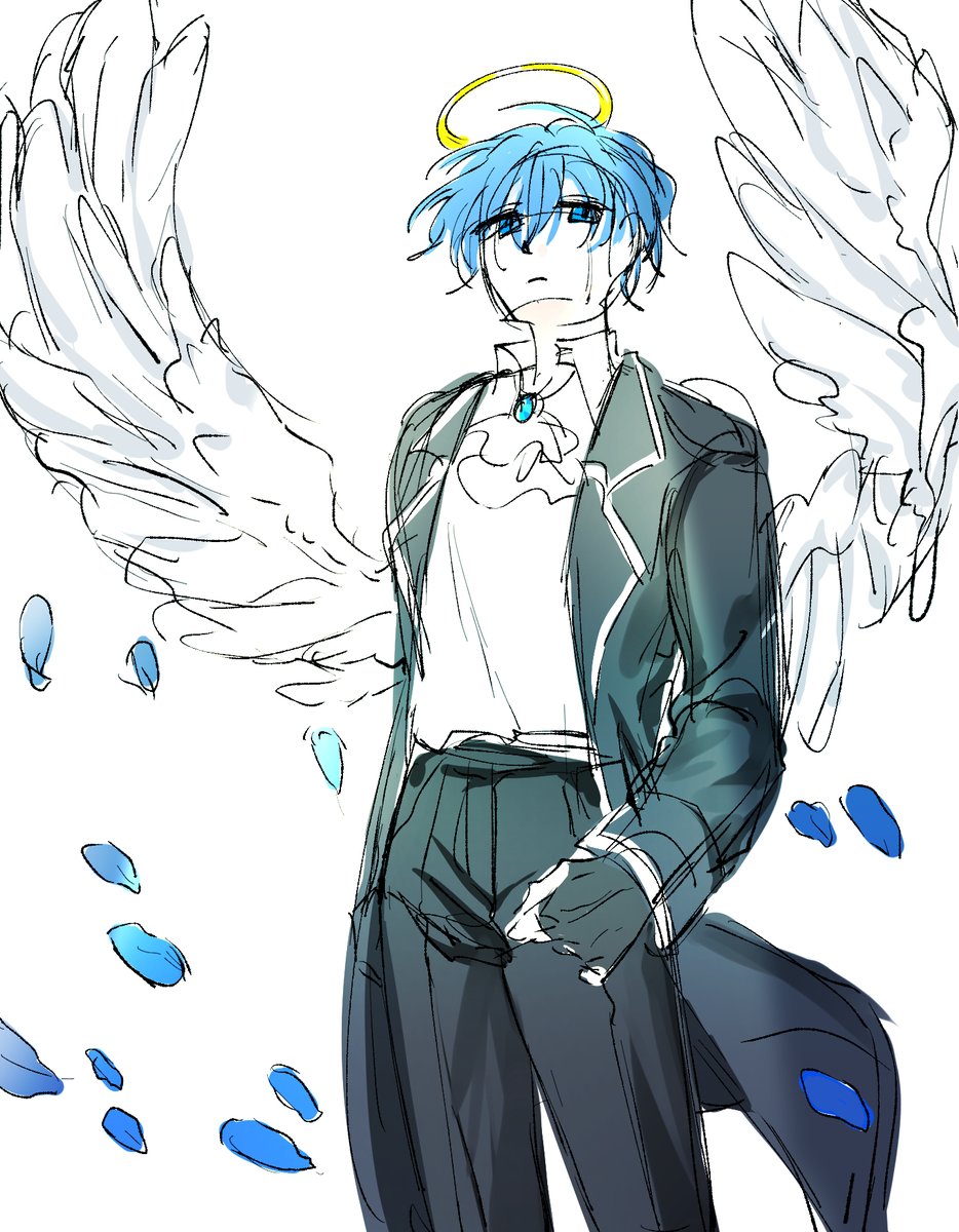 사실 날개를 그리고 싶었는데 어쩌다보니 팝부로 변질됌