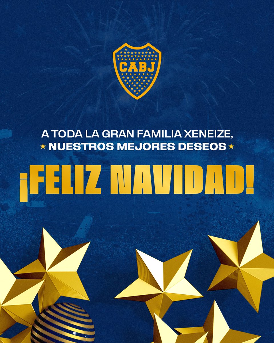 A toda la gran familia Xeneize, nuestros mejores deseos 🌟

¡Feliz Navidad! 🎄💙💛💙