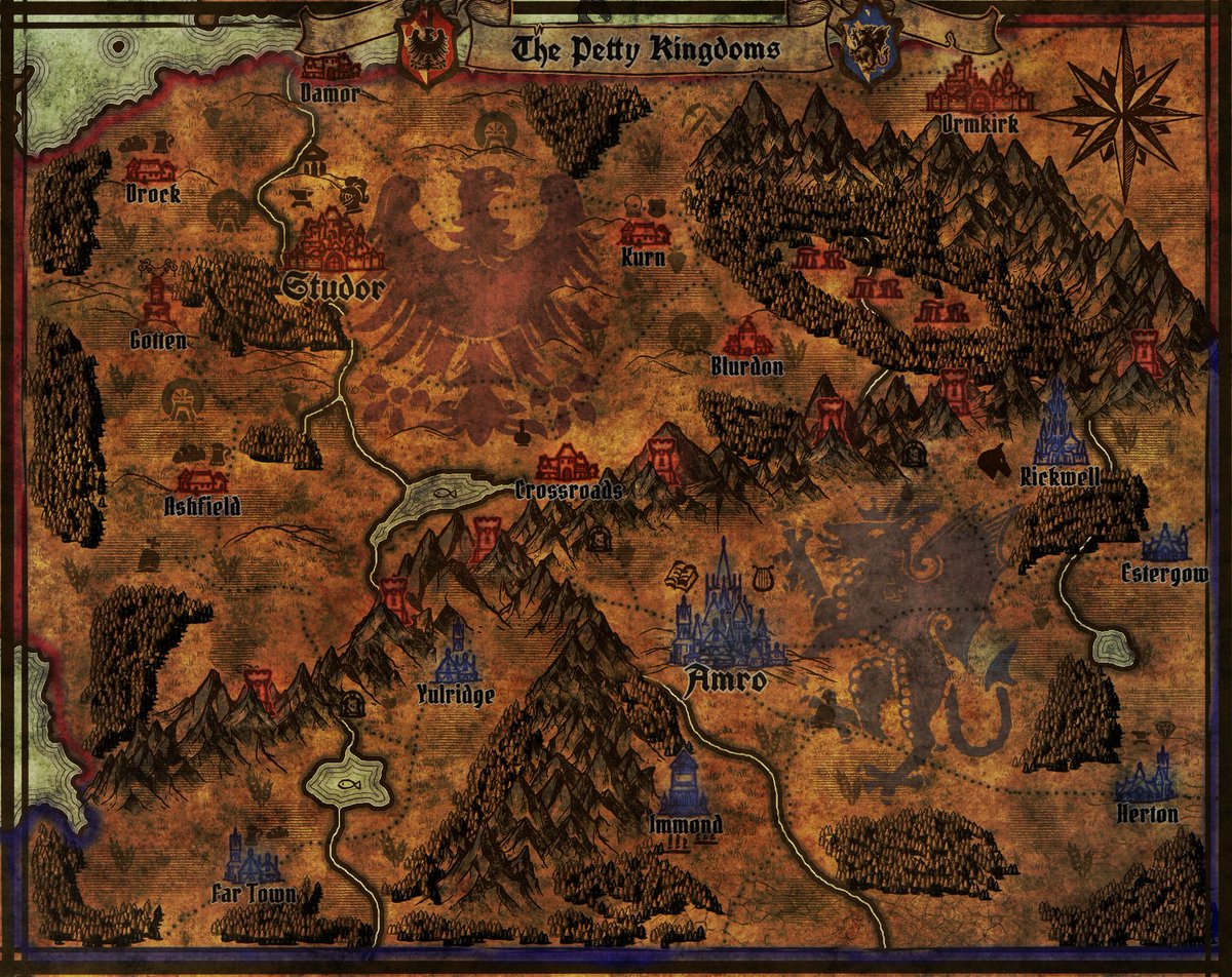 The Petty Kingdoms

#dnd #ttrpg #fantasymaps #gamemaps #fantasycartography
