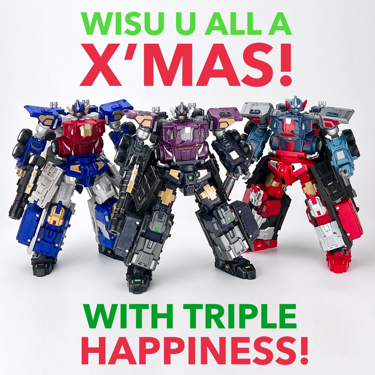 fans_hobby's tweet photo. Wish u all a X’MAS with triple happiness🎉🎉🎉

#fanshobby #thirdpartytransformers #purplenavalcommander #shatteredglass #navalcommander #powercommander #armadaprime https://t.co/jgIVGT569v