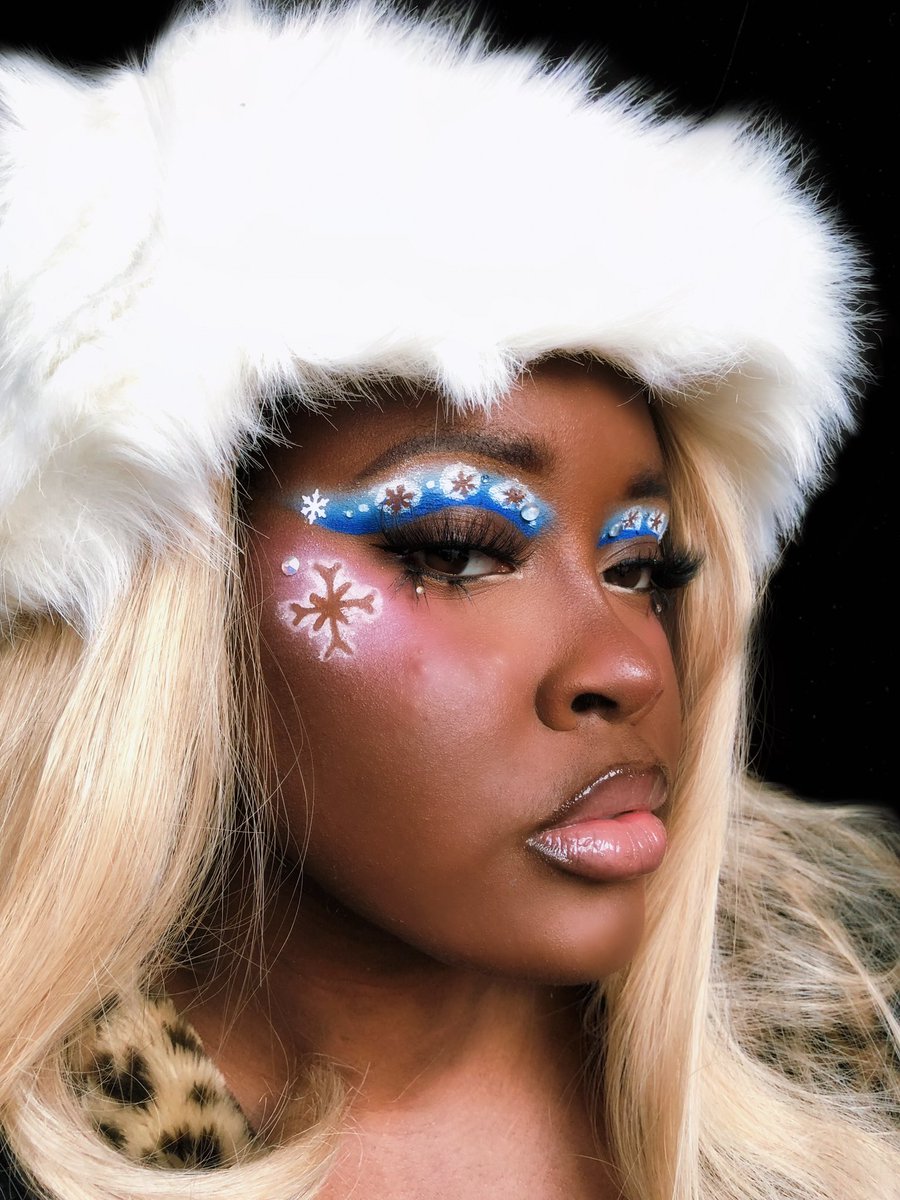 Snowflake slavic girl makeup ❄️ #snowflakemakeup #slavicmakeup #creativemakeup #wintermakeup #imcoldmakeup #2023makeup #fyp #makeuptutorial #blackgirlmakeup #muanai #nyxcosmeticspr #nyxcosmeticscanada #beautycontentcreator