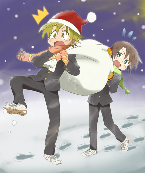SCB_MWA's tweet image. クリスマスイラスト(#森海友 #綾瀬しのぶ) #スクボ #イラスト #クリスマス #MerryChristmas