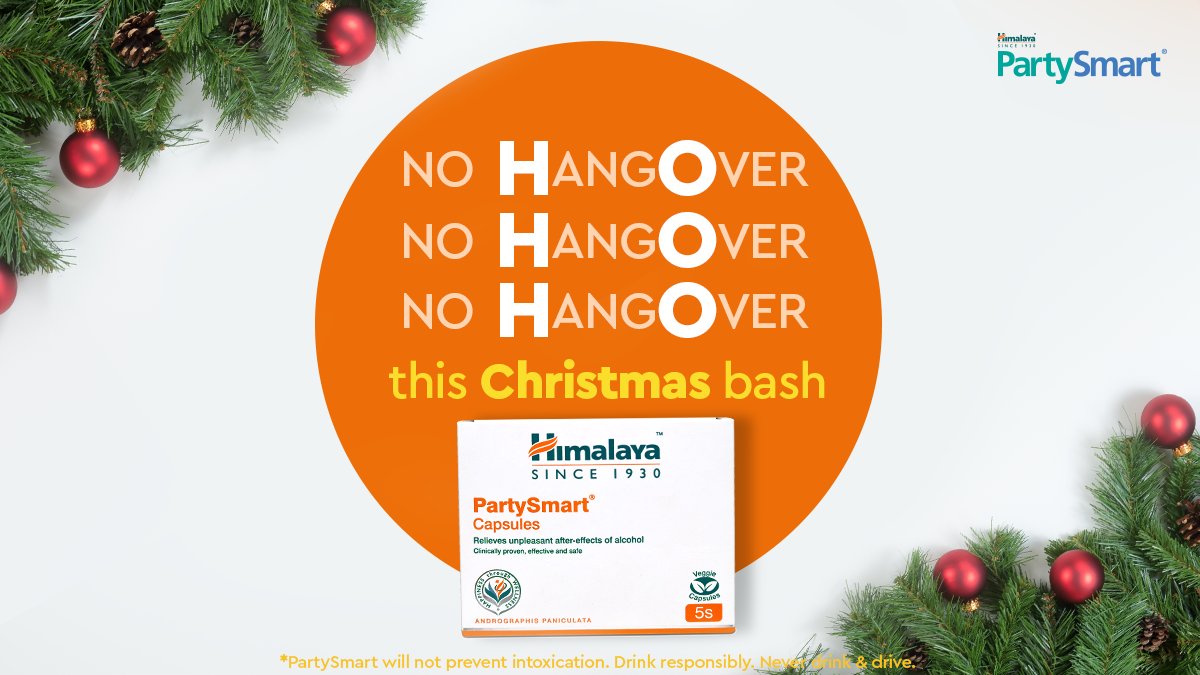 HealthHimalaya's tweet photo. Merry Christmas can turn messy in a snap, here’s a reminder to keep PartySmart at the top of your X-mas party list!

#PartySmart #christmas2023  #nohangover #nohangovers #nohangoverclub https://t.co/KrIw25rkfi