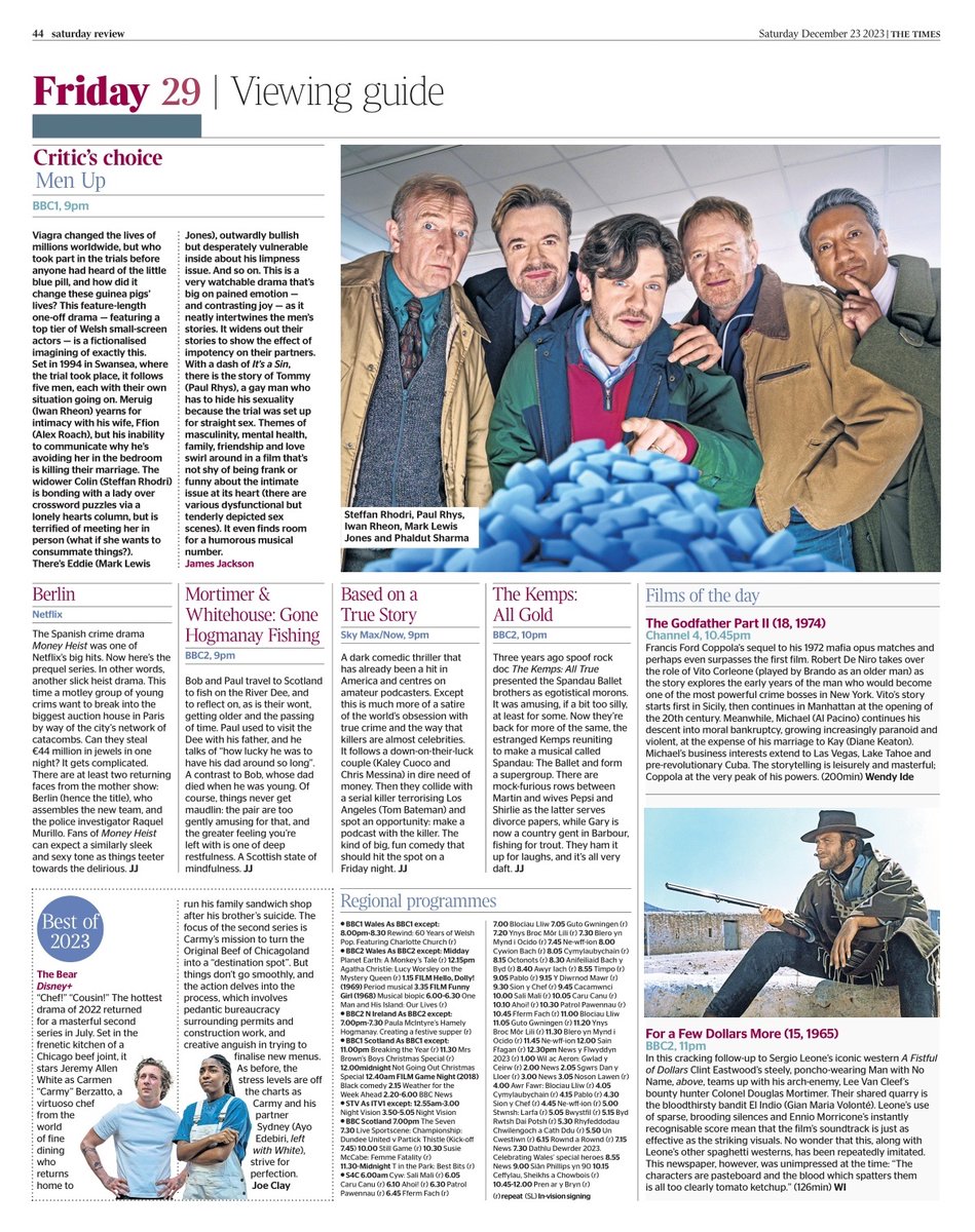Men Up! Critics Choice in The Times.

Dec 29 @ 9PM.

BBC One &amp; iPlayer 💊