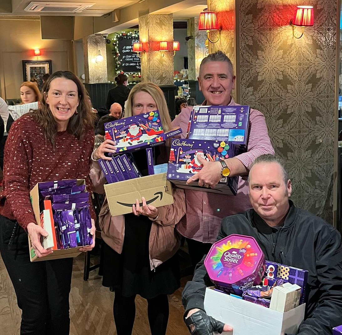 We couldn't do it without the help of the public, part 1,237. Martin, Jane and all the generous kids from the Harris Academy in Morden bring us a mountain of sweets every year for our free Christmas day dinner goodie bags, Thankyou so much everyone ❤️❤️❤️