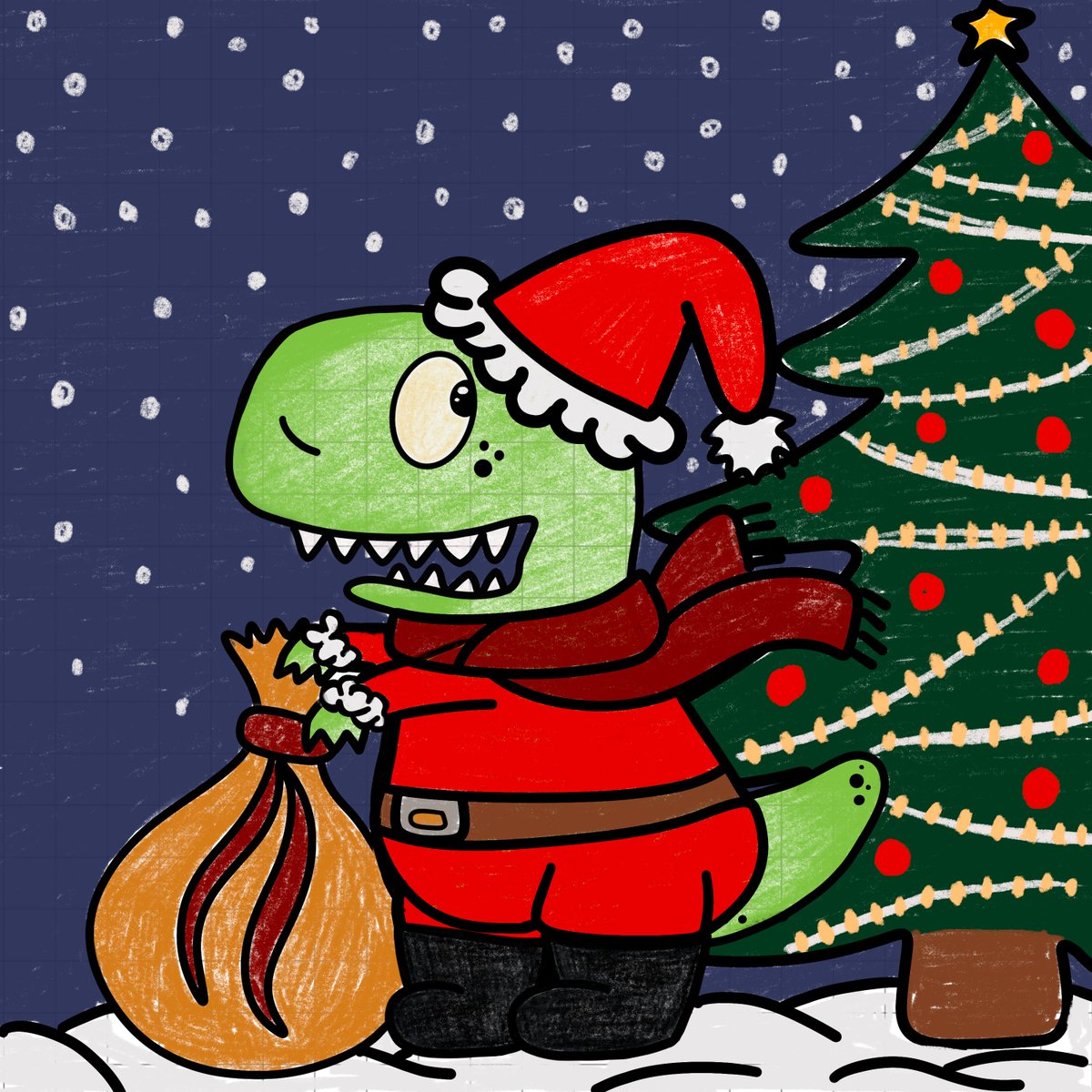 Merry Christmas to all of my Dino Frens! 🎄🥳🦖

Love you! ❤️

- Sarah
