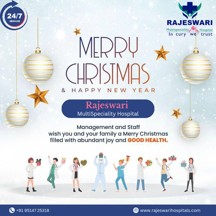 #Merrychristmas and #HappyNewYear🎅🏻🎄🎁❤️

Rajeswari Multi Speciality Hospital Management and staff wish you and your family a Merry Christmas filled with abundant joy and Good Health!!☃️☃️☃️

#christmasvibes #christmaswishes #christmasgreetings #christmasquotes #merrychristmas