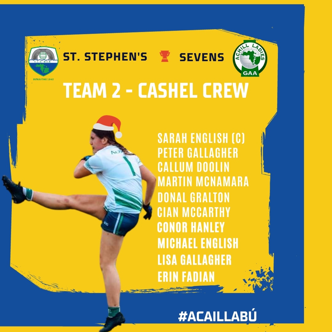 Team number 2 is up - The Cashel Crew captained by Sarah English. Image - Cathy McGlynn. #achillgaa #gaa #mayogaa #lgfa