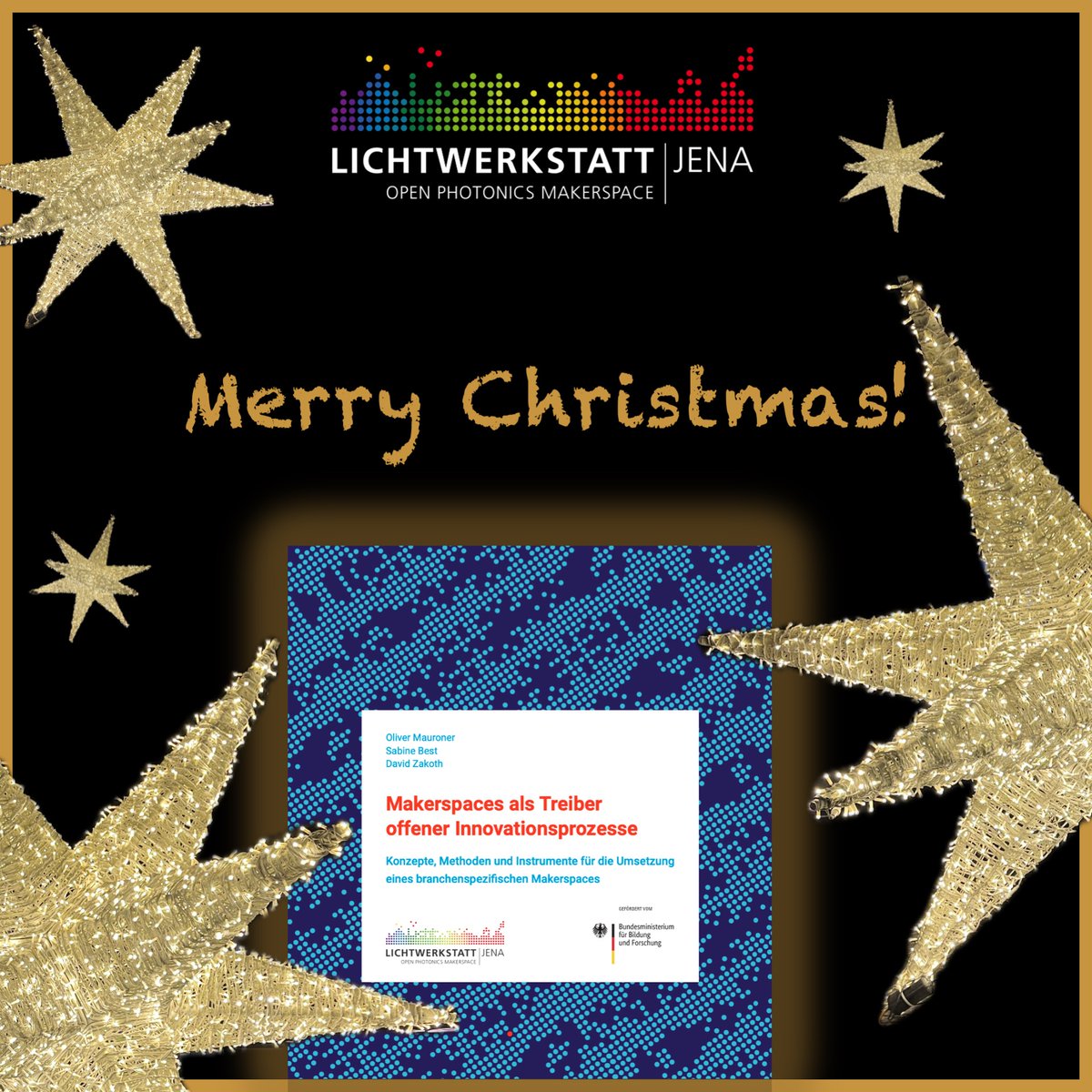 LICHTWERKSTATT JENA (@lichtwerkstattj) on Twitter photo ๐ Merry Christmas ๐!
Looking for a festive read? Then have a look at our white paper full of #makerspace insights available at lichtwerkstatt-jena.de
Big THANKS to @BMBF_Bund & <a href="/technikzukunft/">VDI Technologiezentrum GmbH</a> for the support through the #openphotonics & #openphotonicspro funding schemes! ๐ Merry Christmas ๐!
Looking for a festive read? Then have a look at our white paper full of #makerspace insights available at lichtwerkstatt-jena.de
Big THANKS to @BMBF_Bund & <a href="/technikzukunft/">VDI Technologiezentrum GmbH</a> for the support through the #openphotonics & #openphotonicspro funding schemes!