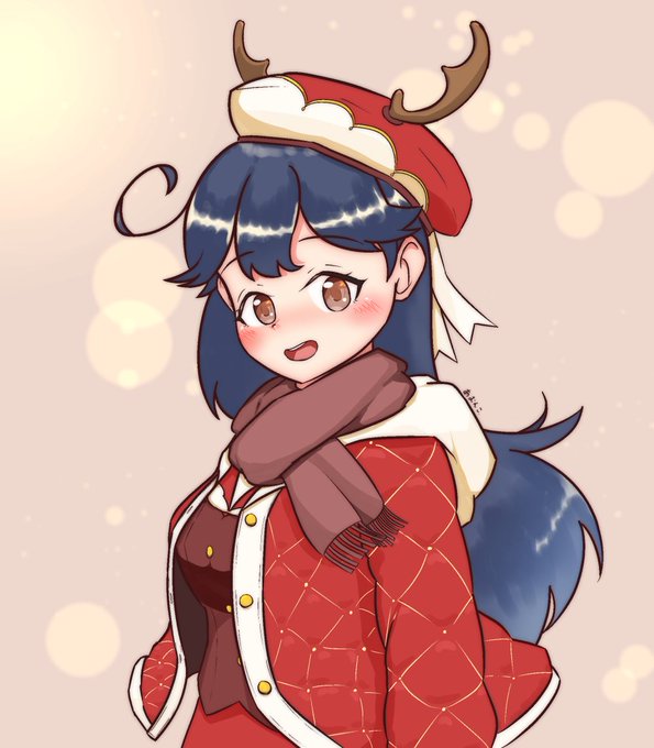 「brown eyes reindeer antlers」 illustration images(Latest)