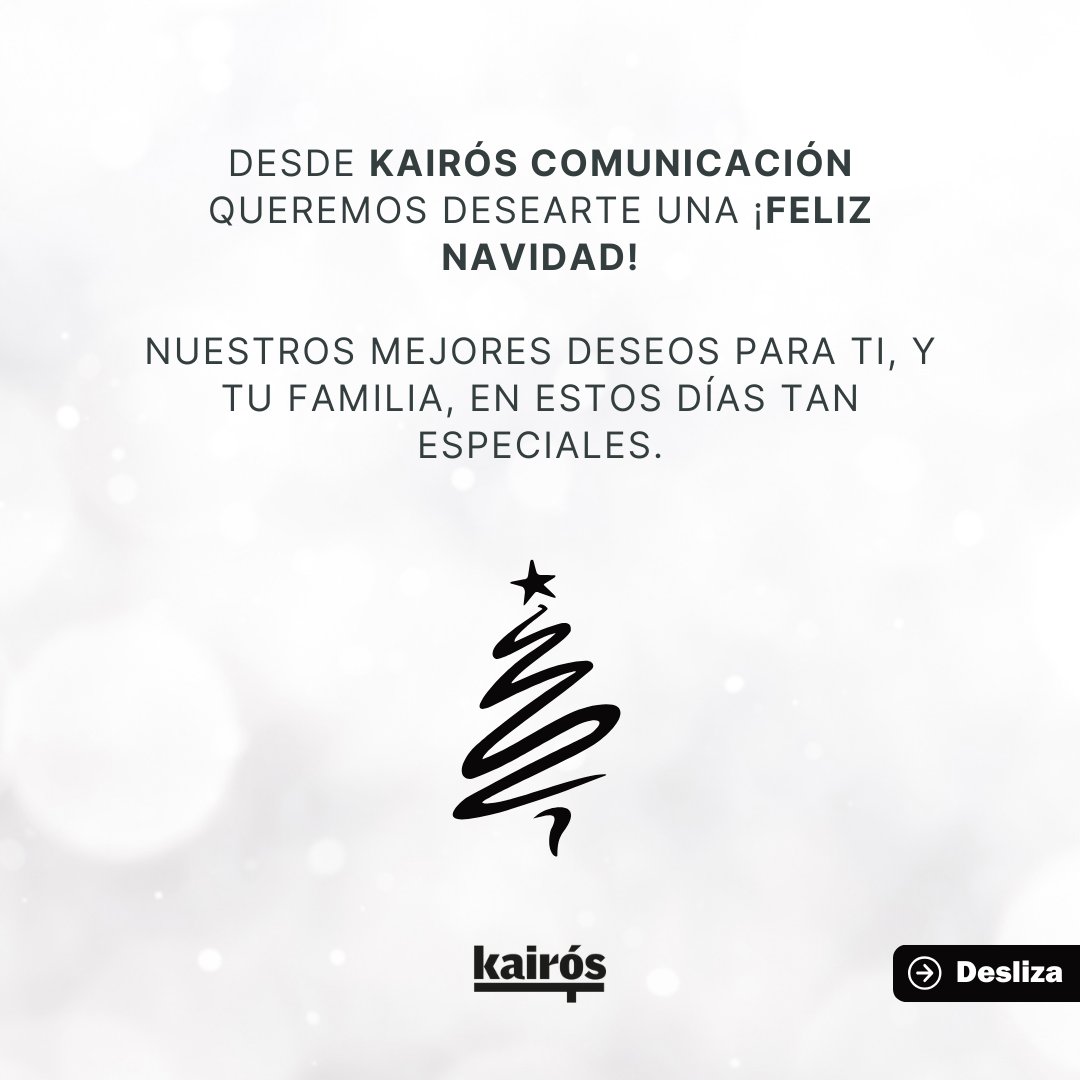 kairoscom_'s tweet photo. Desde Kairós queremos desearte una Feliz Navidad y un próspero Año Nuevo 🎄✨

Te deseamos unos días cargados de felicidad, familia y recuerdo. https://t.co/hVwxzRtmb8