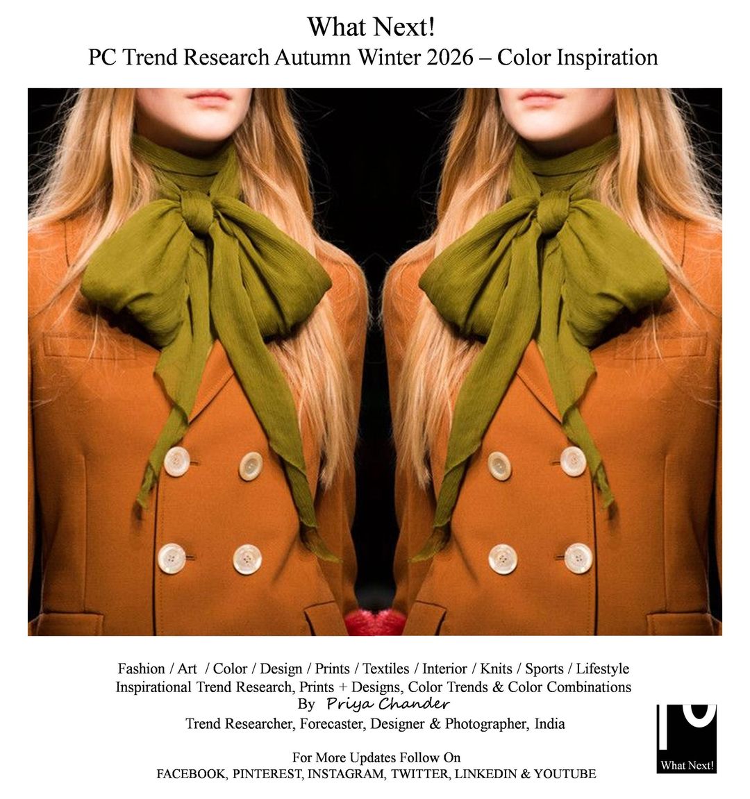 PriyaChanderPC's tweet image. #Color #colorinspiration #contrastcolor #gucci #fallwinter #Fall #fallcolors #fallvibes #fallfashion #colors #colorart #contrastcolors #Naturalfibers #recycled #ecodriven #AI #SUSTAINABLE #WhatNextPCTrendResearch #FashionForecastByPriyaChander #ColorTrendsByPriyaChander
