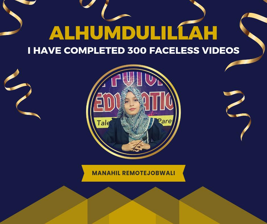 manahiljobwali's tweet image. 300 faceless videos, countless emotions expressed. 🎥✨Special thanks to Arif Videowala for his phenomenal course on Canva, ChatGPT, YouTube, and the art of finding videos and images. Grateful for the ability to learn anything! 🙏🎓 #ThankYouArif #LearningJourney #VideoJourney
