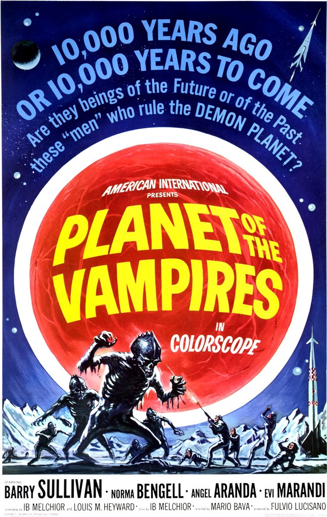 What do you think of this movie? Comment below and I’ll read it on the podcast. I’m actually recording 2 podcasts this week, and the one I’m recording on thurs is a double feature season finale. It’s the first movie of a double. #mariobava #quentintarantino #planetofthevampires