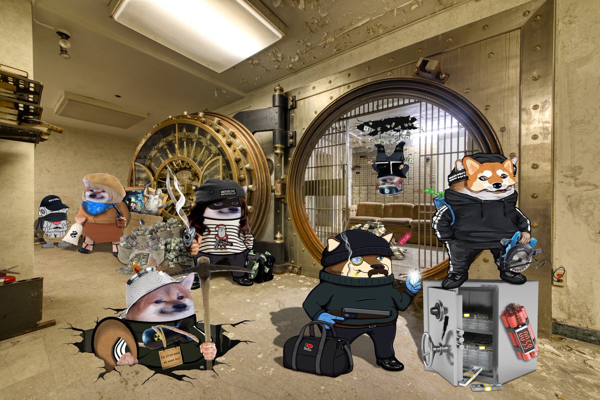 🌴NAFO Advent dog auction: day 24🌴

Attention fellas, this is a (Christmas eve) robbery! Put your bids down below and nobody gets hurt! 

I present a special collaborative scene brought to you by the mysterious Masters of the Forge👽

Auction ends in 24 hours, more details below