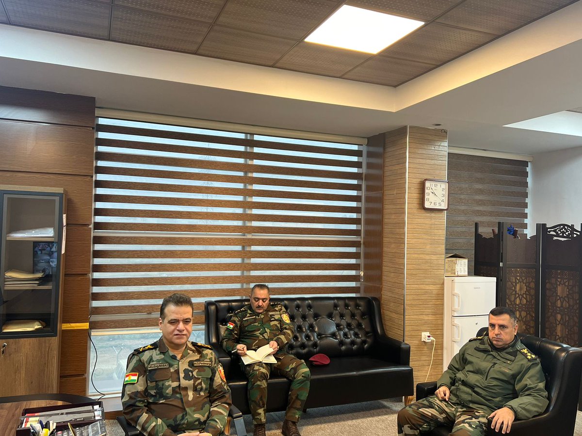 The @KRG_MOPE Director of the reform directorate received the Commander of the #Italian Forces in the KRI. Italy's strong relations with the Multinational Advisory Group of the Coalition Forces (MNAG) were discussed, which they support the @KRG_MOPE in various fields.