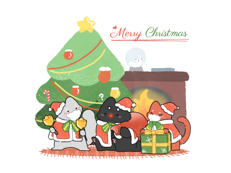 Kkachi_fn's tweet photo. 해피 메리 크리스마스~🎄🐾 https://t.co/MJaIGWetLH
