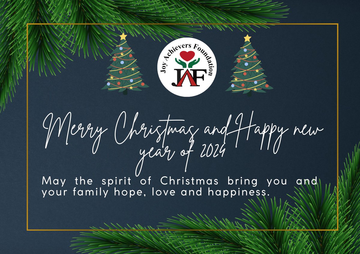 From a Family of @Joyachievers, we wish you a Merry Christmas and a Happy New Year of 2024 filled with joy, love, and peace! Let's build strong families that nurture happiness and love for our children.
#MyFamilyMyPriority #FamilyFirst #BuildingPeace 
@UyisenganImanzi @FXBRwanda