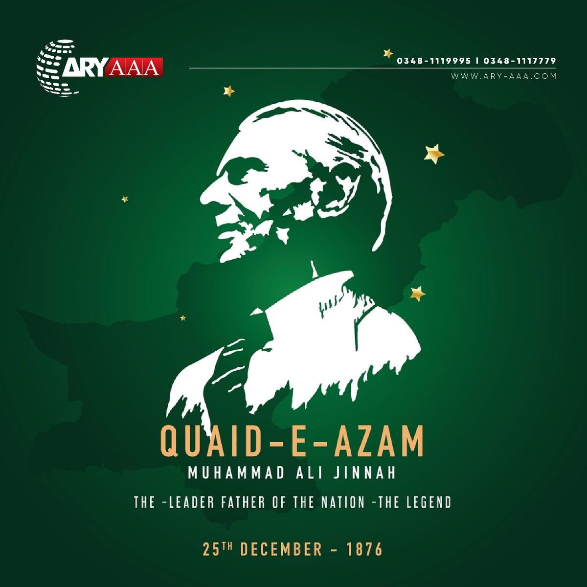 ARYAAAOFFICIAL's tweet photo. With faith, discipline and selfless devotion to duty, there is nothing worthwhile that you cannot achieve. "Mohammad Ali Jinnah"

#pakistan #QuaidEAzam #QuaideAzamDay #QuaidDay. https://t.co/09IfyNv70z