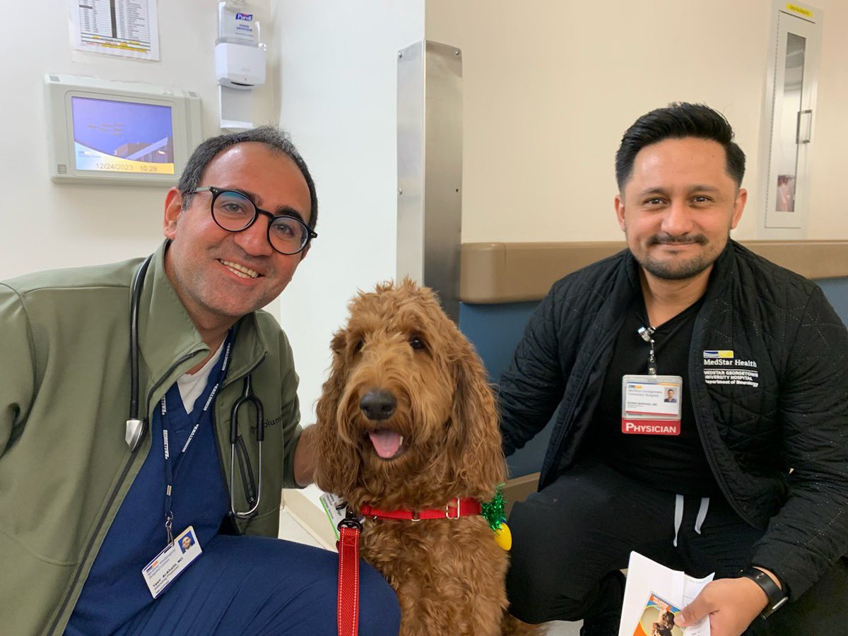 Yasir Al-Khalili MD MSEd MBA FAAN (@yasiralkhalili) on Twitter photo We had the pleasure today to have Penny 🐶 join us during rounds on neurology consult service! <a href="/GtownNeurology/">Georgetown Neurology Residency</a> <a href="/MedStarWHC/">MedStar Washington</a> <a href="/MedStarGUH/">MedStar Georgetown</a> <a href="/Georgetown/">Georgetown University</a> <a href="/AANmember/">American Academy of Neurology</a> #MedEf #Neurology #DogsOnCall We had the pleasure today to have Penny 🐶 join us during rounds on neurology consult service! <a href="/GtownNeurology/">Georgetown Neurology Residency</a> <a href="/MedStarWHC/">MedStar Washington</a> <a href="/MedStarGUH/">MedStar Georgetown</a> <a href="/Georgetown/">Georgetown University</a> <a href="/AANmember/">American Academy of Neurology</a> #MedEf #Neurology #DogsOnCall