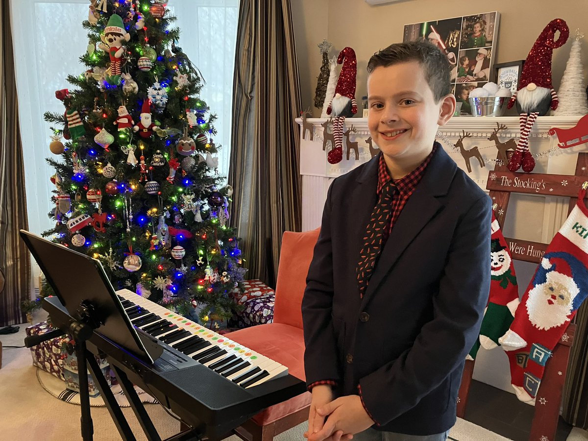 Home School Christmas Concert for friends and family on FaceTime. Rocking Tunes, and staying safe. 
Merry Christmas Everyone. 

#ChristmasConcert #Piano 
Avoiding #Covid19 #NotMild #CovidIsntover  #christmastree #Santa #MerryChristmas