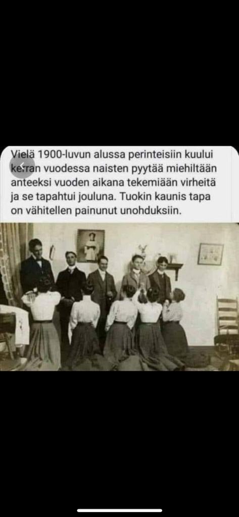 Kenellä on tämä perinne vielä voimissaan?