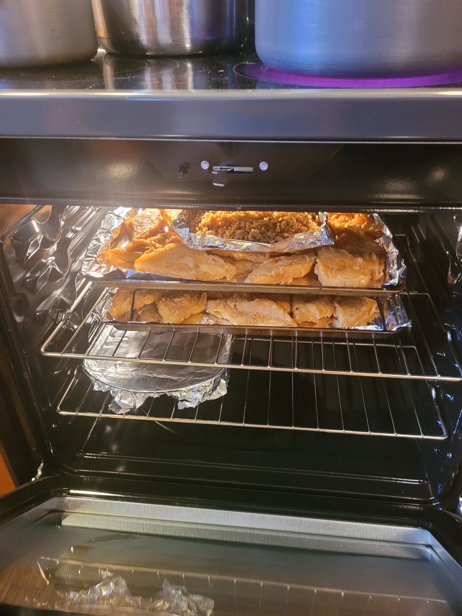 RowkerTheJoker's tweet photo. The fish are being kept warm in the oven along with some perogies. All in all, this year was one of the easiest #FishMath trips wver. https://t.co/juSNdmf0h8