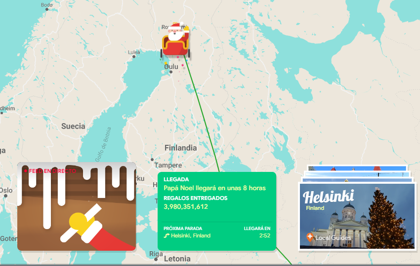 Sabías que a 10 horas de haber iniciado su recorrido Papá Noel ya ha entregado 3'980 millones de regalos  ;) Puedes verlo en #SantaTracker 

youtube.com/live/wPdfPHK6x…

#FelizNavidad #MerryChristmas