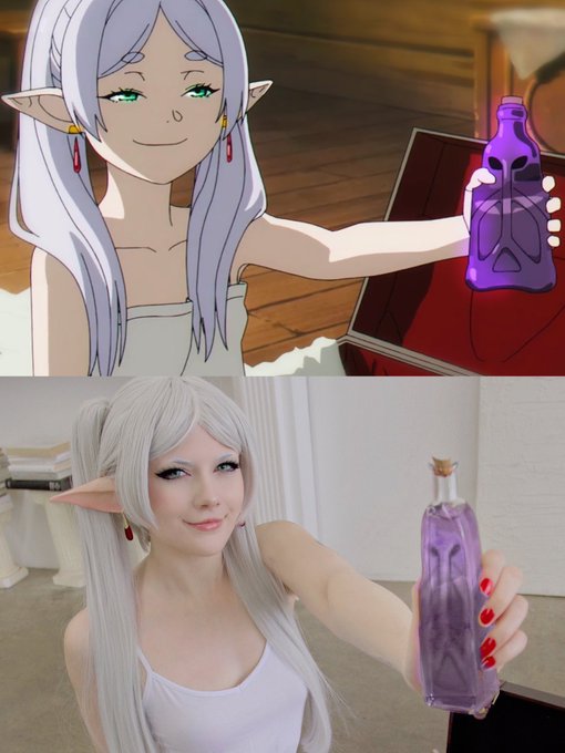 Smug comparison :3 eheheh #frieren #frierencosplay https://t.co/9bNN1uagxg<a href="/tag/frieren"class="tags">#frieren</a><a href="/tag/frierencosplay"class="tags">#frierencosplay</a>