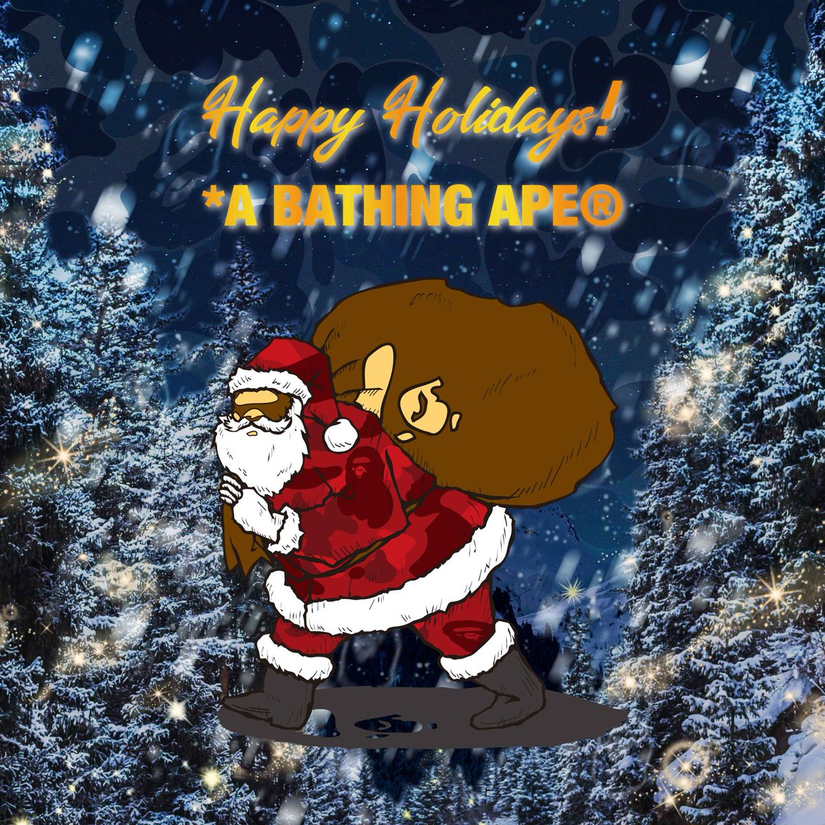 GM BAPEfam Wishing every member of our community a holiday brimming with joy, creativity, and the spirit of togetherness. May this season reflect the boldness and vibrancy of the (B)APETAVERSE! Apes Together Strong!🚀🎉 #WGM #WGB #BAPETAVERSE