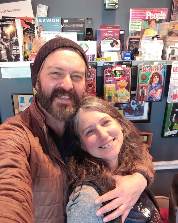 Merry Christmas from Kitti &amp; Krampus. You’ve allowed us to do the best job in the world for 7+ years: listening to music. That’s legitimately all we want to do &amp; we thank you.💗ya's.
#YourLocalIndieRecordStore
#LetsChangeTheWorld #MusicTherapy #WeAreHistory #ThankYouFairfield