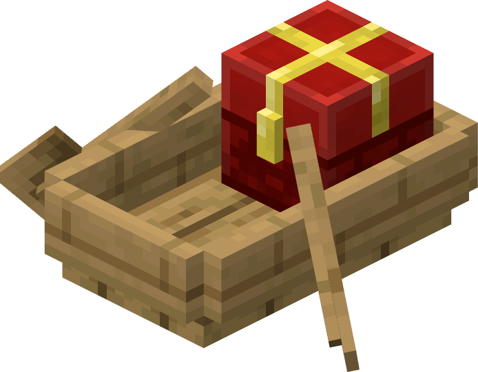 The Christmas ender chest and the chest boat should look like this;