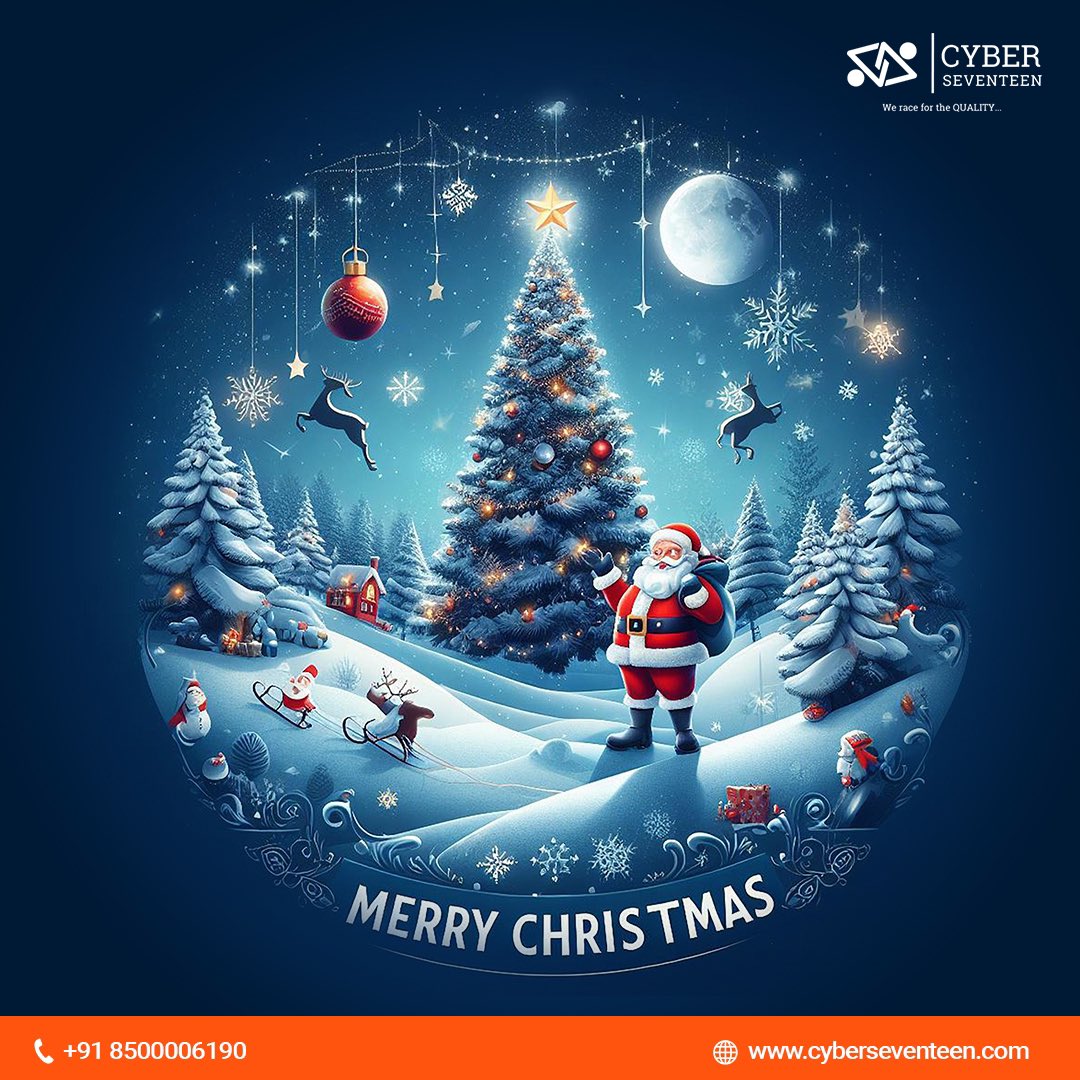 CyberSeventeen's tweet photo. May the magic and delight of Christmas be a source of inspiration for you in the coming year. Wishing you a season brimming with blessings and a lifetime graced with joy.

Merry Christmas!!!

#MerryChristmas #FestiveSeason #ChristmasEve #ChristmasVibes #C17 #cyberseventeen https://t.co/rVlTFkowdM