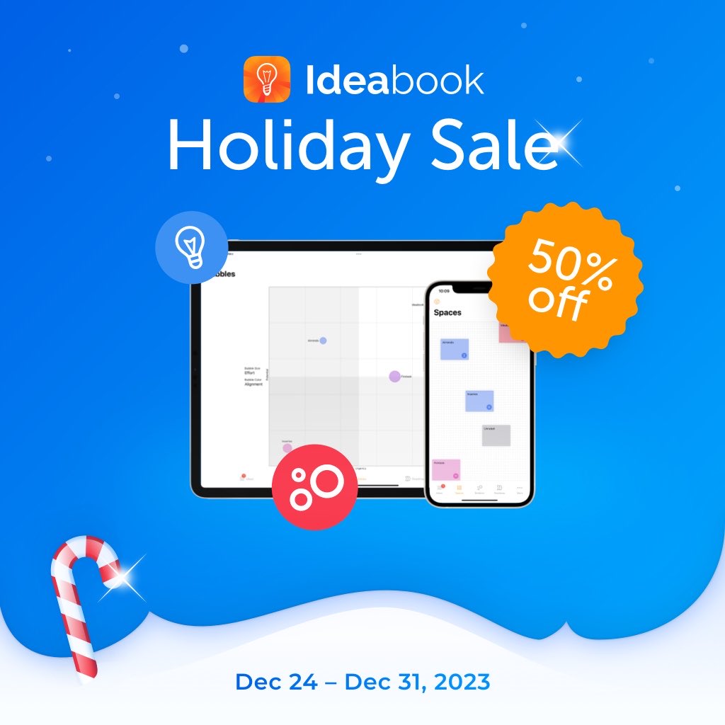 elemtools's tweet photo. Merry Christmas everyone! #Ideabook for #iOS is on #SALE from December 24 until New Year's Eve. Focus on your best #ideas: https://t.co/BcdyLmNQSE https://t.co/DQYr7Xwx2K