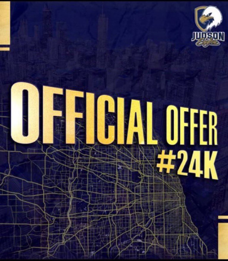 UzziahH23's tweet image. #AGTG After a conversation with @Coach_Bramz I am thankful and blessed to have received an offer to Judson University 💙💛
@JudsonUfootball