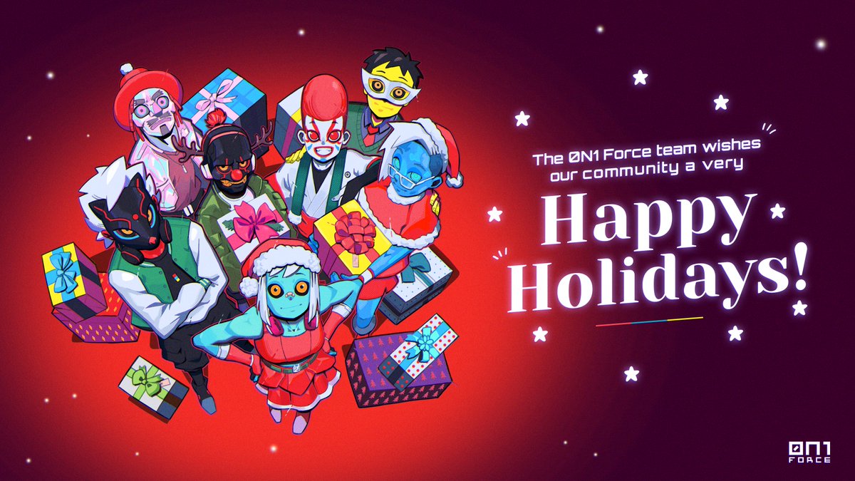 The 0N1 Team would like to wish our community, frens, allies, and partners a very Happy Holiday Season, it is YOU that gives meaning to what we do!

Art by <a href="/IanB93/">Ian Barreto - web3 artist (open for work)</a>