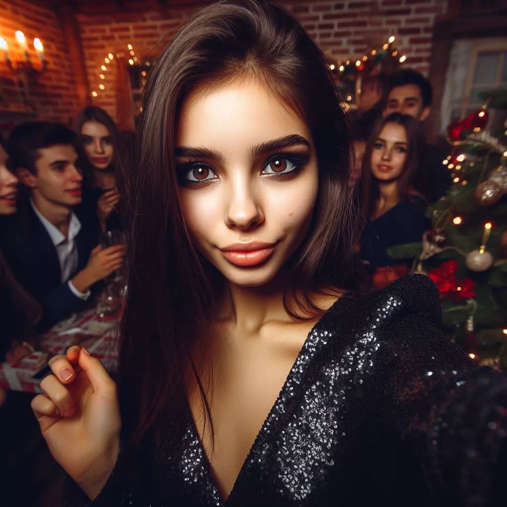 pixelatedpose's tweet photo. A group of friends having a blast at a Christmas party, capturing the moment with a selfie. Smiles, laughter, and good times all around! #christmaspartyvibes #holidayspirit🎄 https://t.co/30htWrAtgr