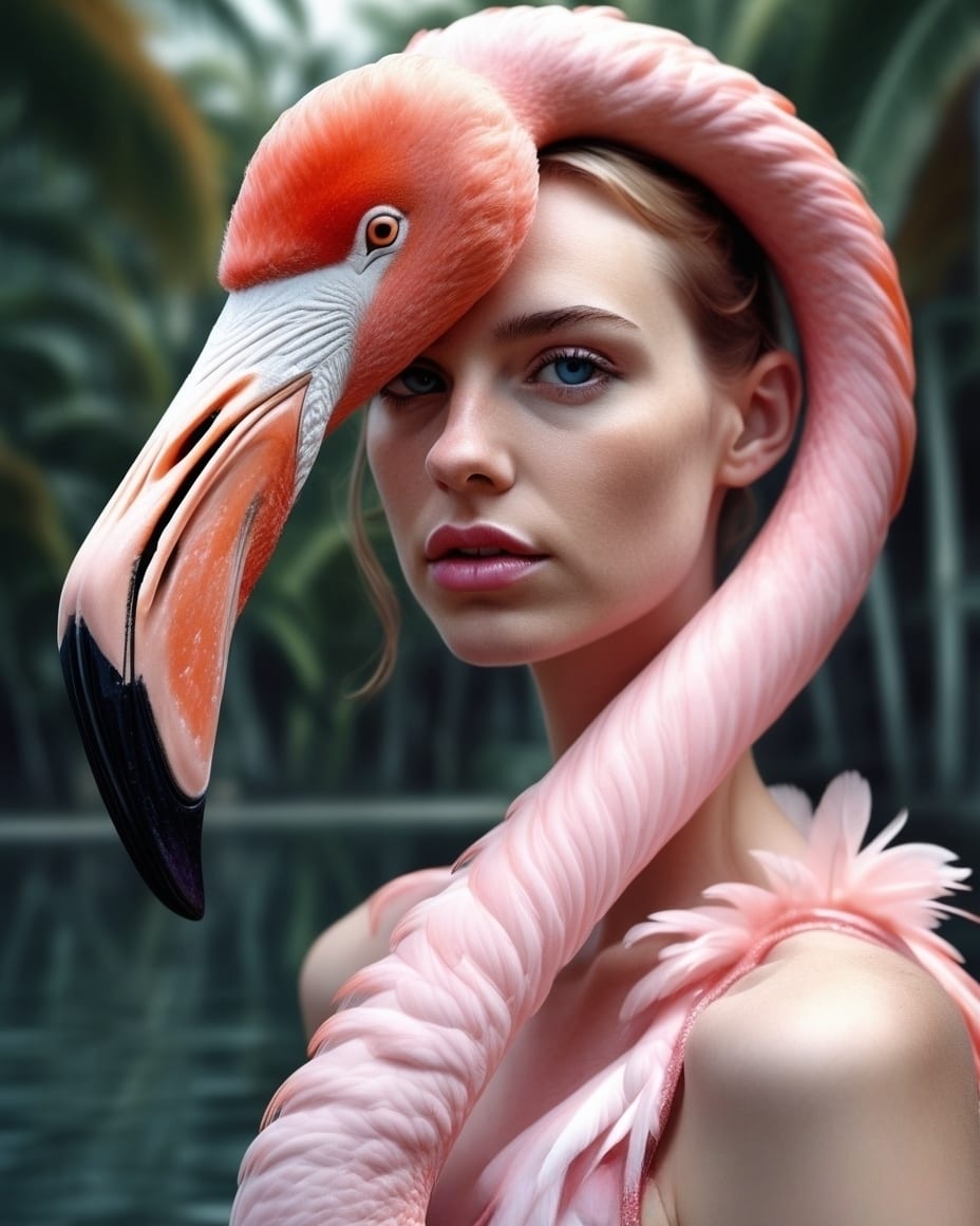 The Flamingo

#FlamingoFantasyPortrait, #AvianElegance, #FeatheredGlamour, #FlamingoCouture, #GracefulFeathers, #PinkPlumageBeauty, #WingedElegance, #FeatheredFinesse, #ExoticElegance, #FlamingoChicPortrait
#FlamingoAdornedBeauty, #PlumagePrincess, #EtherealFeatheredGoddess, #