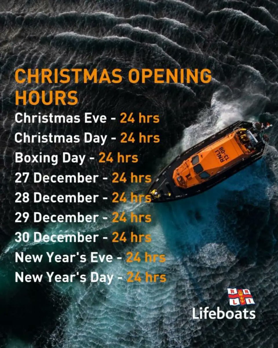 Please don't forget the remarkably brave women & men who stand ready to save those in distress at sea this Christmas.